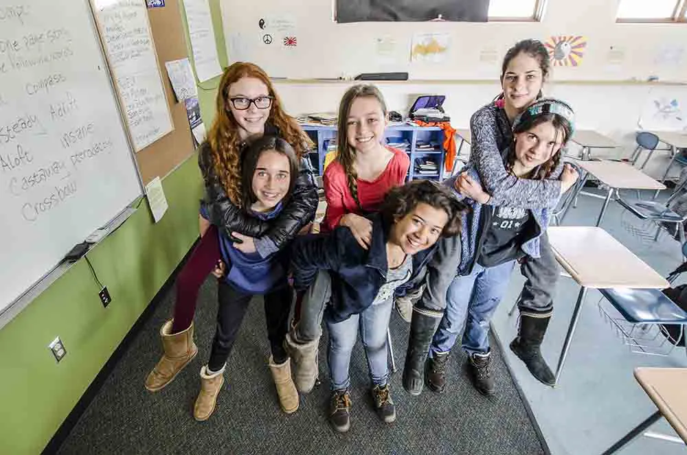 Anansi charter school kids posing together