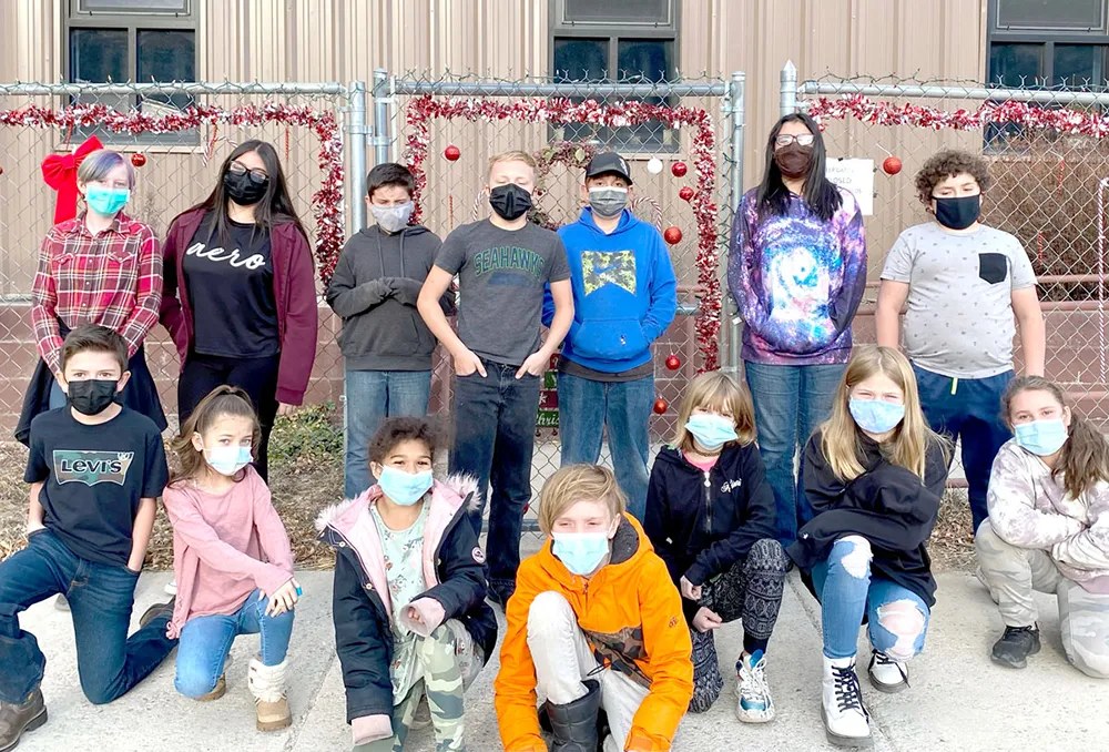Red River Valley Kids Group Photo wearing masks