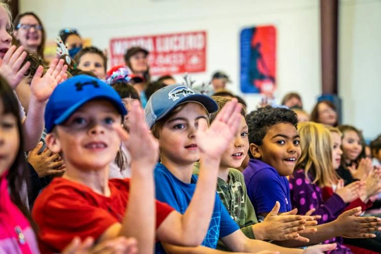 Taos Charter School Kids Clapping